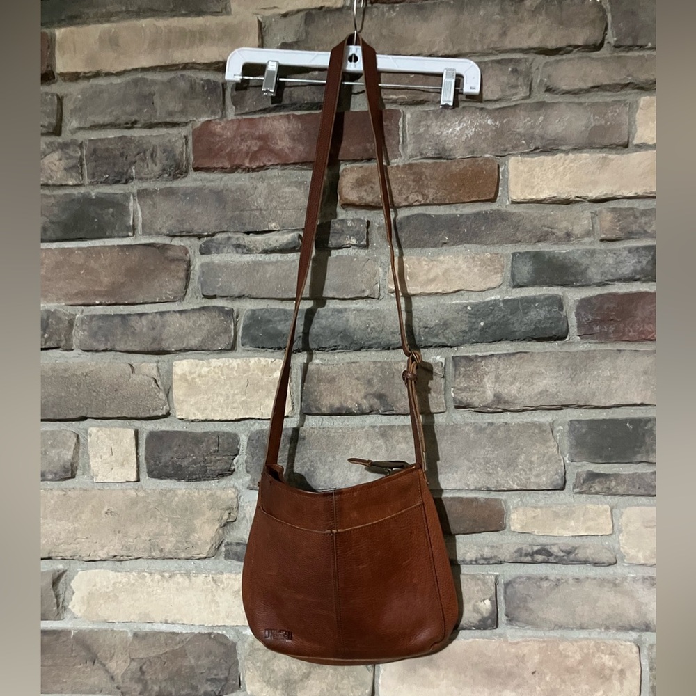 Duluth Trading company Brown Leather crossbody Bag